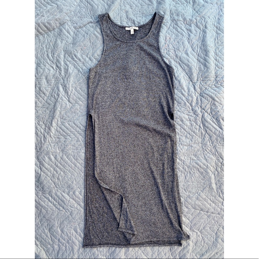 Express High Slit Dress Women size Large Heather Grey One Eleven Tank Tunic
